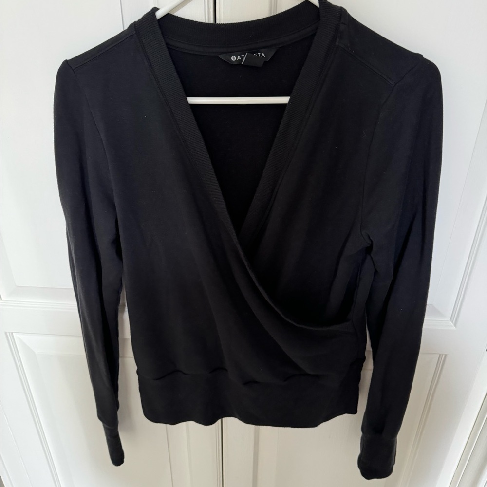 Athleta Faux Wrap Sweater Size S
